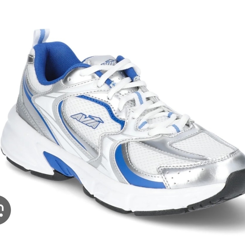 Avia Silver and Blue Athletic Shoes